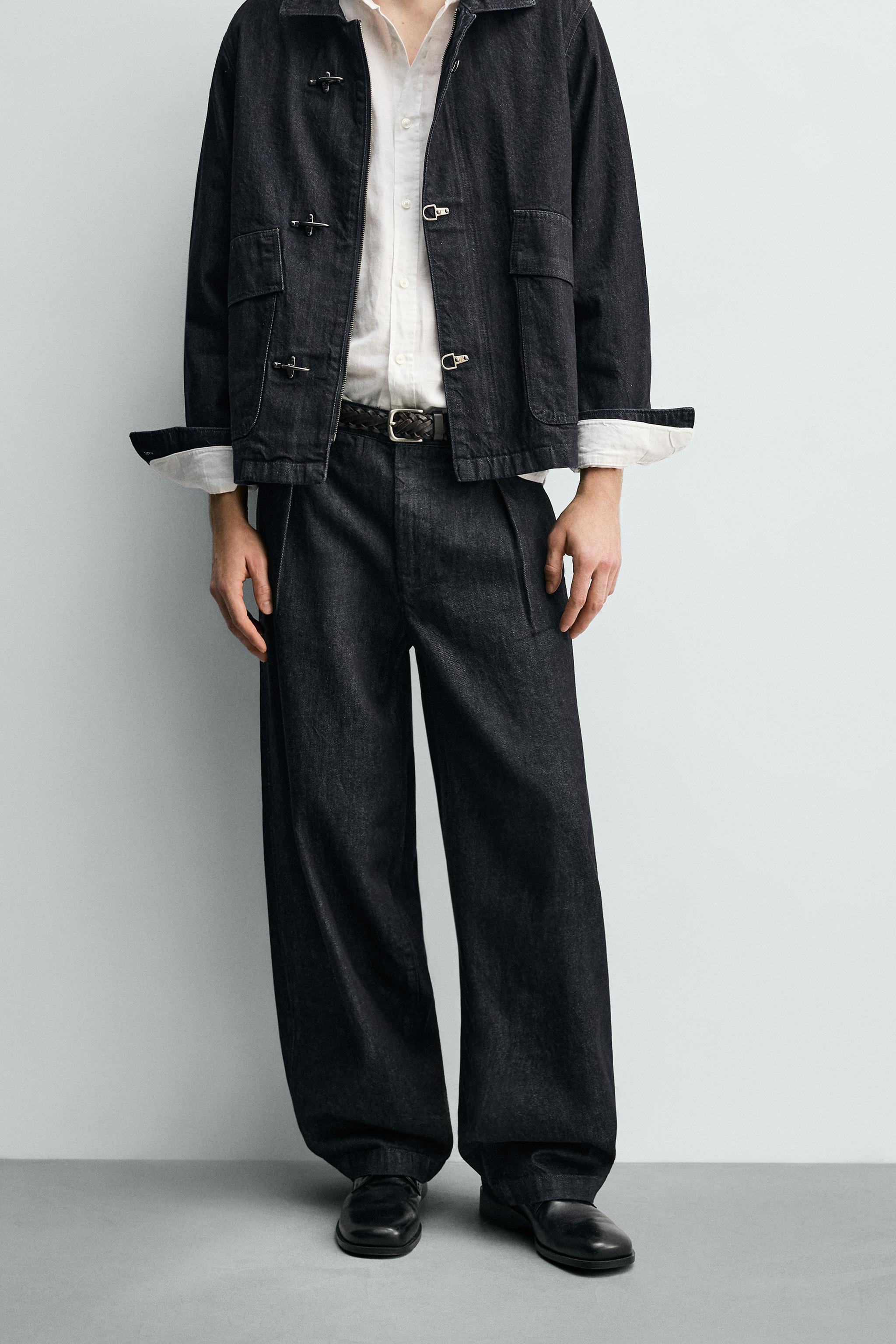 BARREL FIT DENIM CHINO PANTS